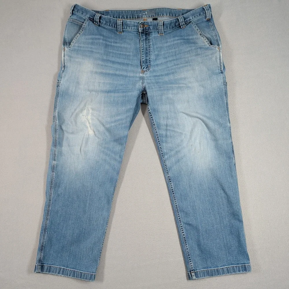 Carhartt Carpenter Jeans Mens 46x30 Blue BD2808-M Relaxed Fit Rugged Workwear